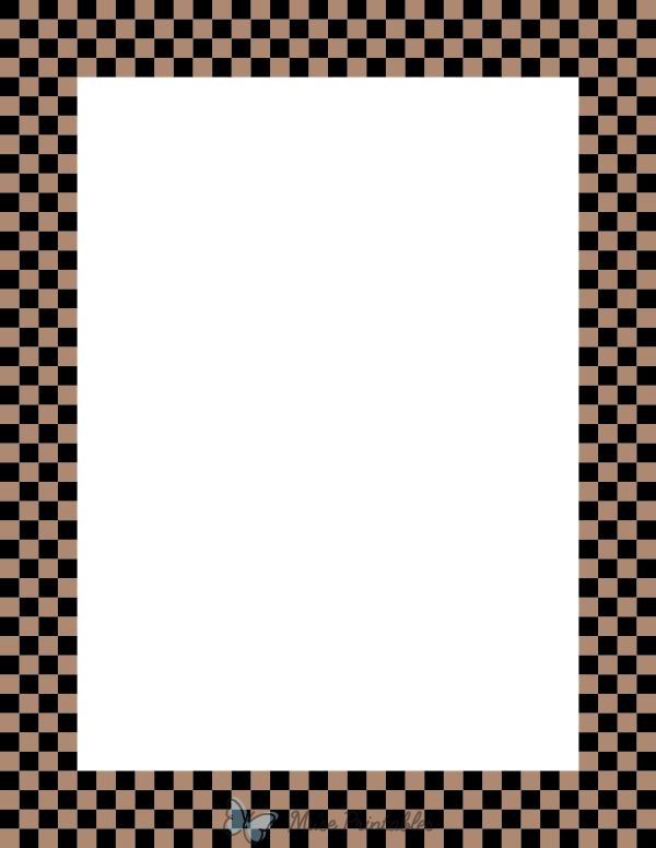 Black and Brown Mini Checkered Border