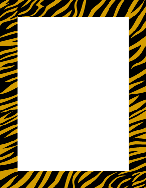 Black And Gold Zebra Print Border