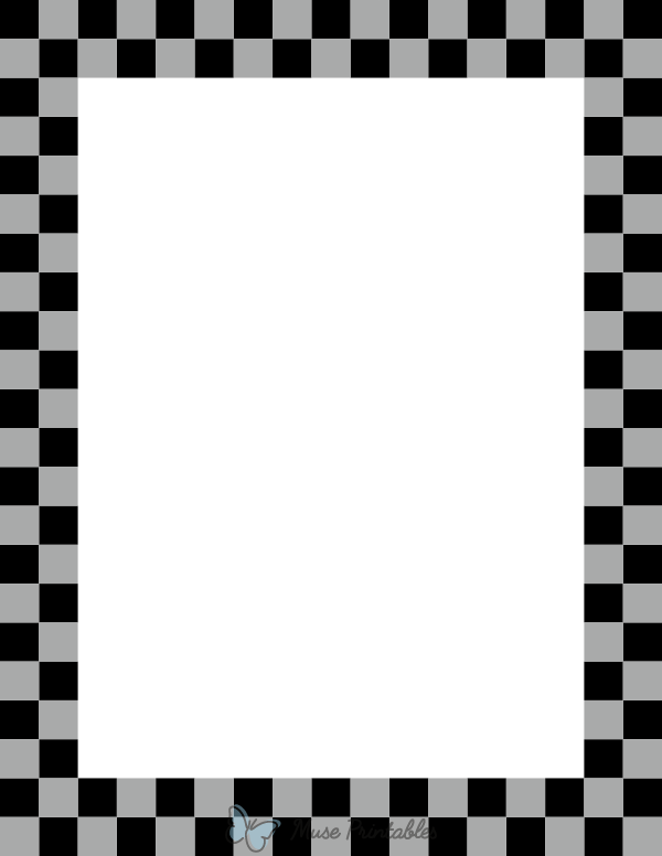 Black and Gray Checkered Border