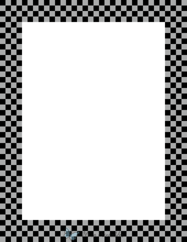 Black and Gray Mini Checkered Border