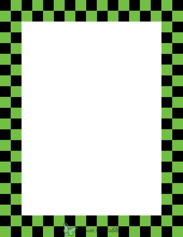 Black and Green Checkered Border