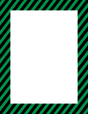 Black And Green Diagonal Striped Border