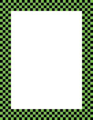 Black and Green Mini Checkered Border