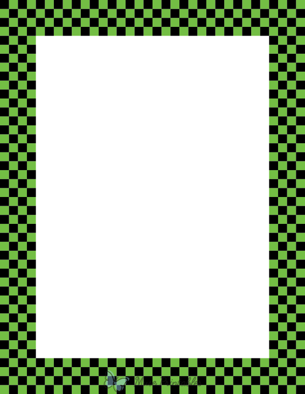 Black and Green Mini Checkered Border