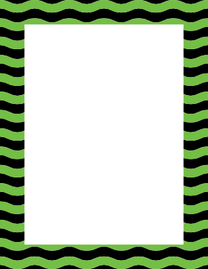 Black and Green Wavy Stripe Border