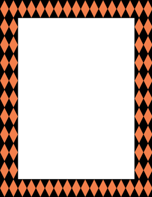 Black and Orange Harlequin Border