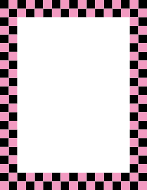Black and Pink Checkered Border