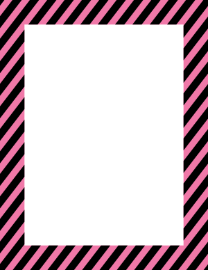 Black And Pink Diagonal Striped Border