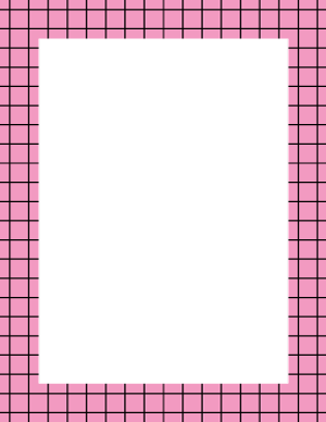 Black and Pink Graph Check Border