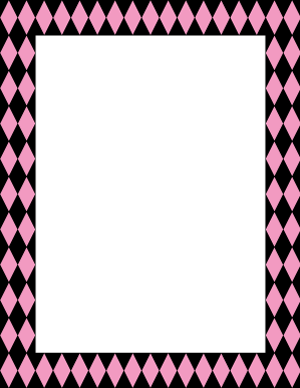 Black and Pink Harlequin Border