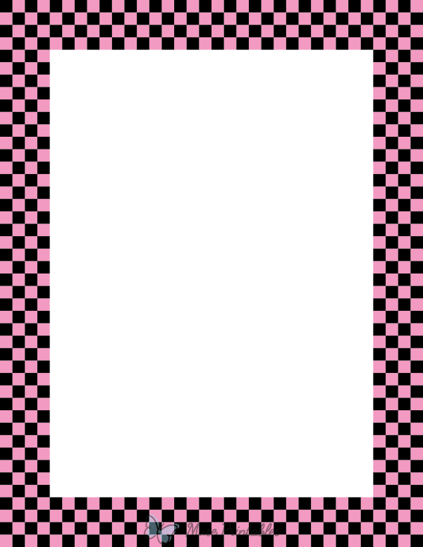 Black and Pink Mini Checkered Border