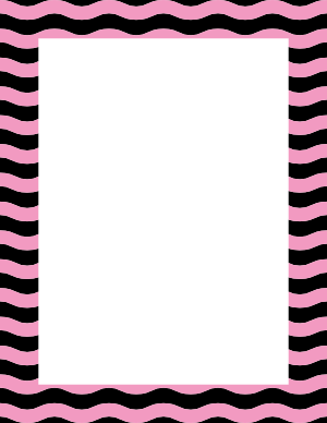 Black and Pink Wavy Stripe Border