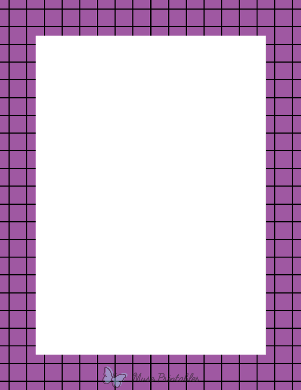 Black and Purple Graph Check Border