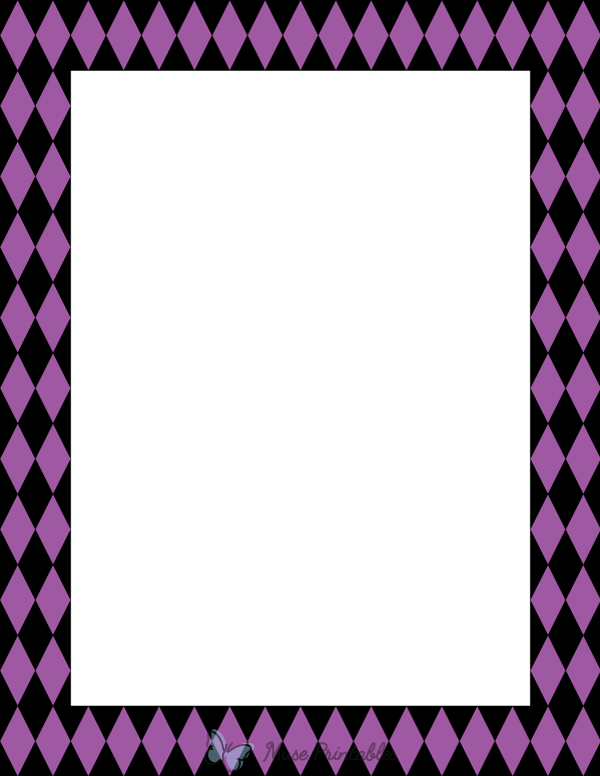Black and Purple Harlequin Border