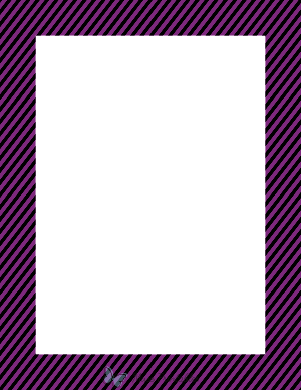 Black And Purple Mini Diagonal Striped Border
