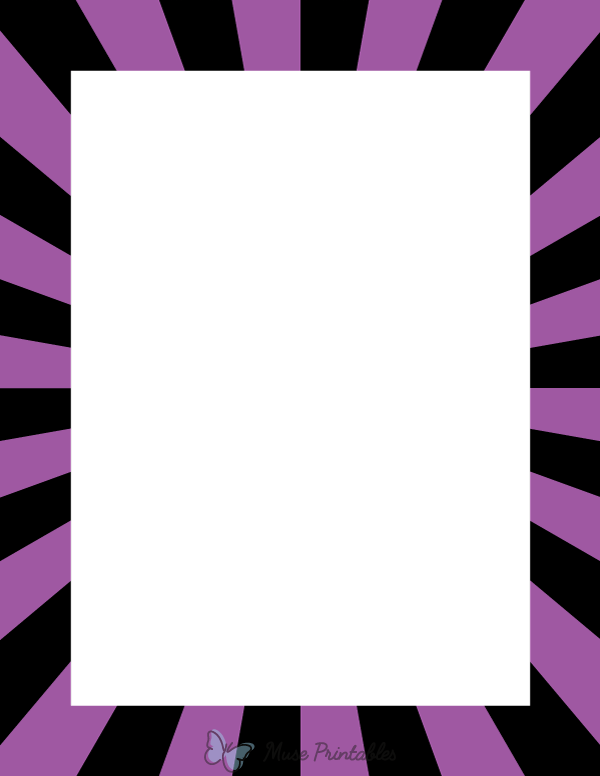 Black and Purple Starburst Border