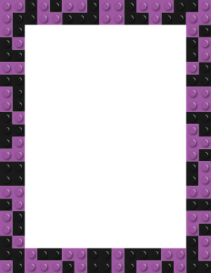 Black and Purple Toy Block Border
