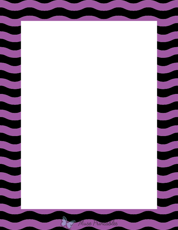 Black and Purple Wavy Stripe Border