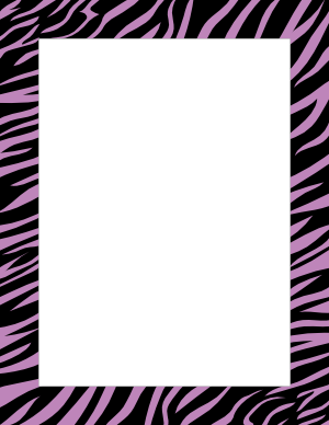 Black And Purple Zebra Print Border