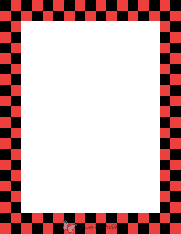 Black and Red Checkered Border