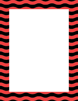 Black and Red Wavy Stripe Border