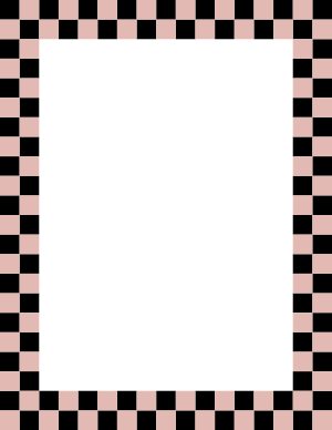 Black and Rose Gold Checkered Border