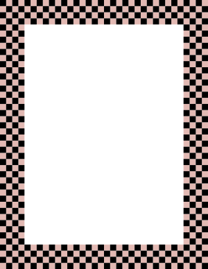 Black and Rose Gold Mini Checkered Border