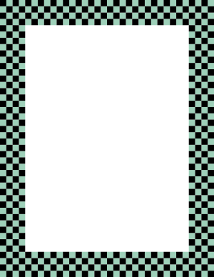 Black and Seafoam Green Mini Checkered Border
