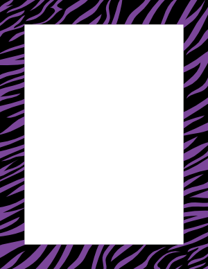 Black And Violet Zebra Print Border