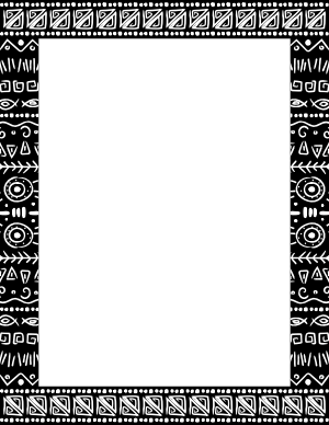 Black and White African Border
