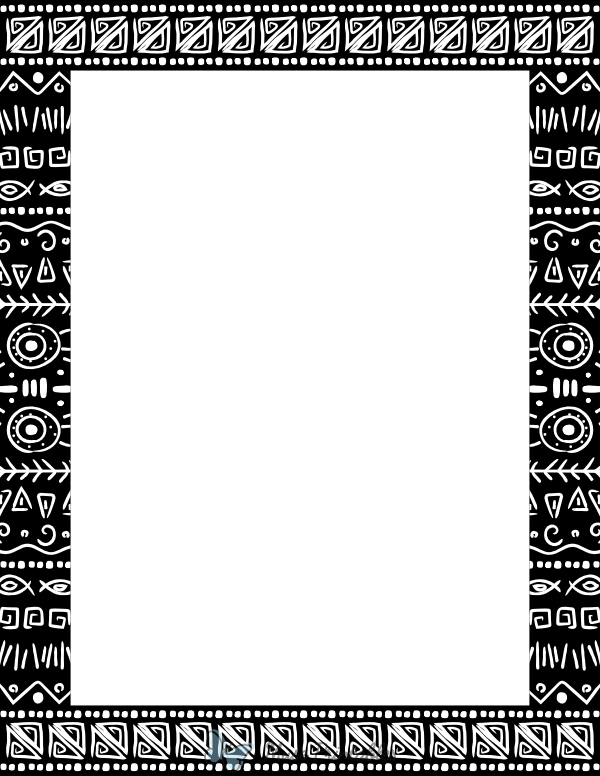 Black and White African Border
