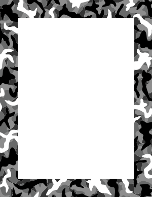 Black and White Camouflage Border