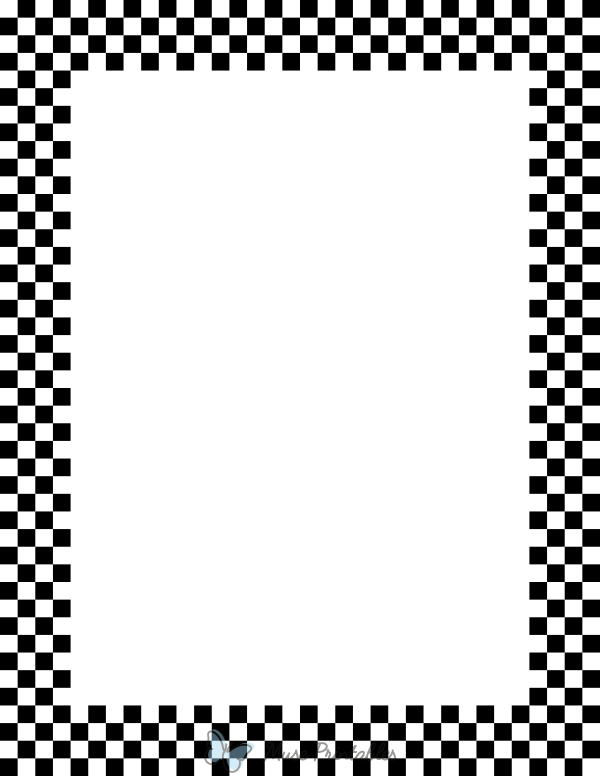 Black and White Mini Checkered Border