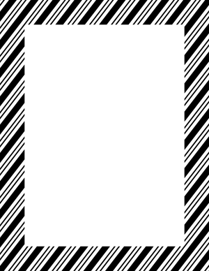 Black and White Peppermint Stripe Border