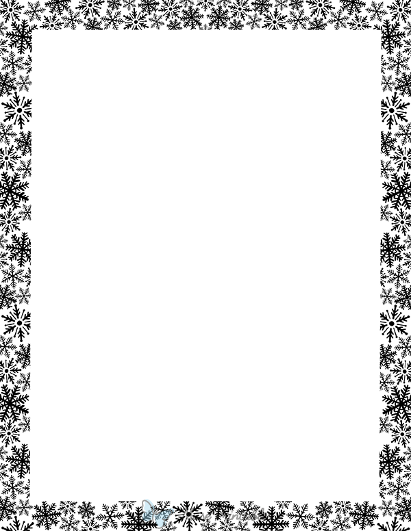 Free Printable Snowflake Border