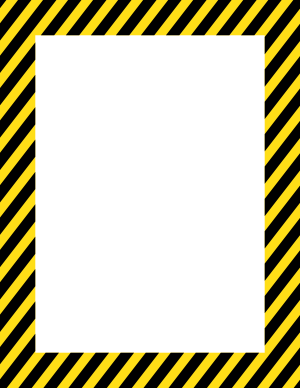 Black And Yellow Diagonal Striped Border