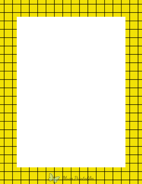 Black and Yellow Graph Check Border