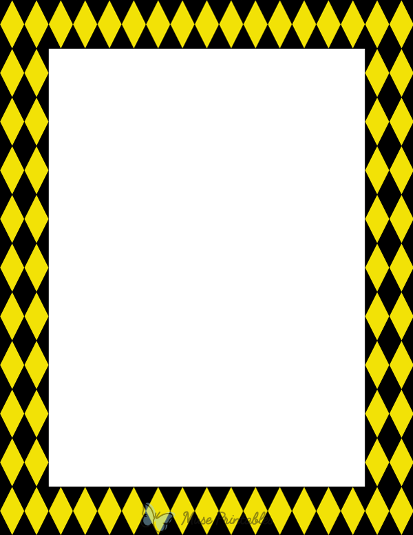 Black and Yellow Harlequin Border