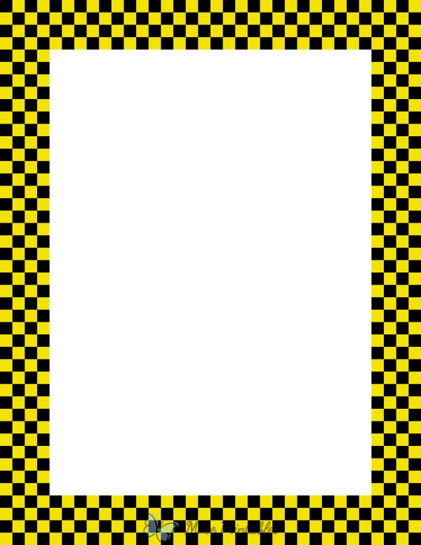 Black and Yellow Mini Checkered Border