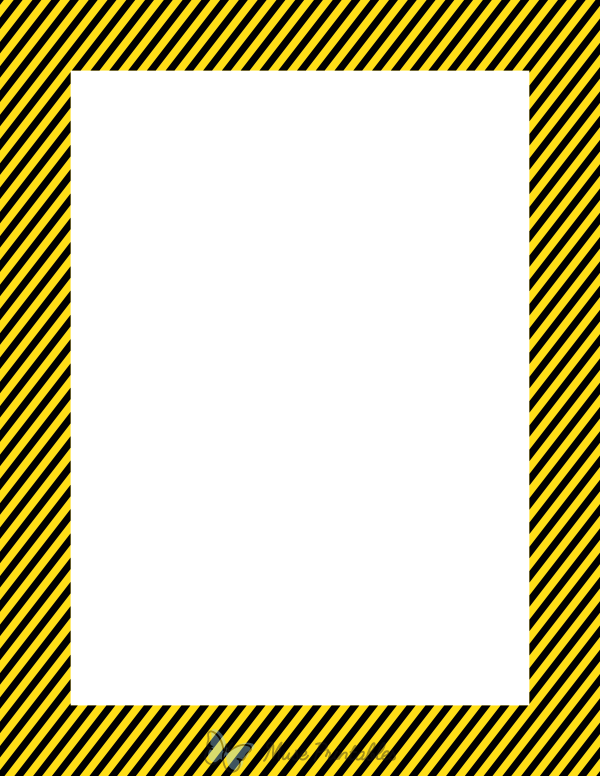 Black And Yellow Mini Diagonal Striped Border