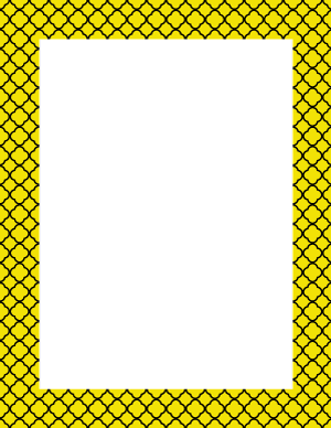 Black and Yellow Quatrefoil Border