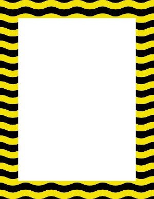 Black and Yellow Wavy Stripe Border