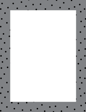 Black on Gray Random Mini Polka Dot Border
