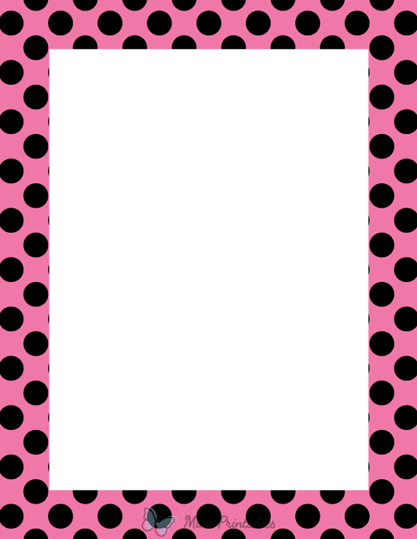 Pink And Black Polka Dot Border Pink And Black Polka Dot Border