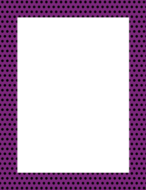 Black on Purple Mini Polka Dot Border