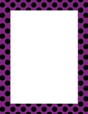 Black on Purple Polka Dot Border