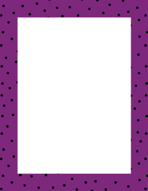 Black on Purple Random Mini Polka Dot Border