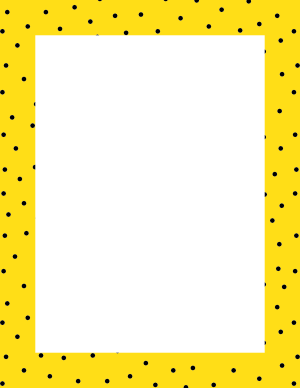 Black on Yellow Random Mini Polka Dot Border