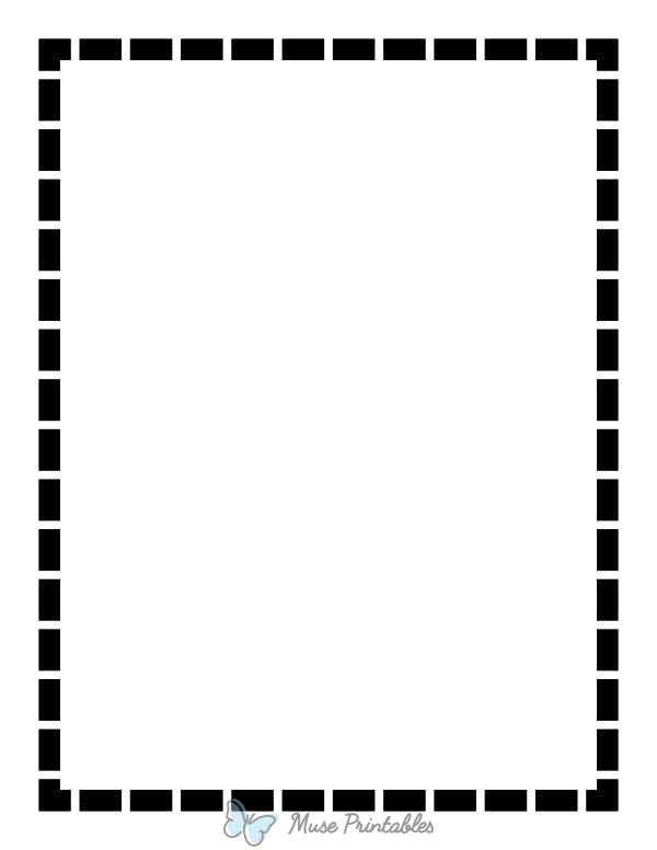 Printable Black Thick Line Page Border