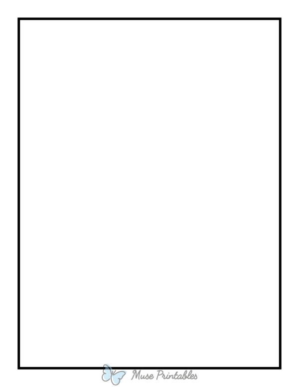 Printable Black Thin Line Page Border